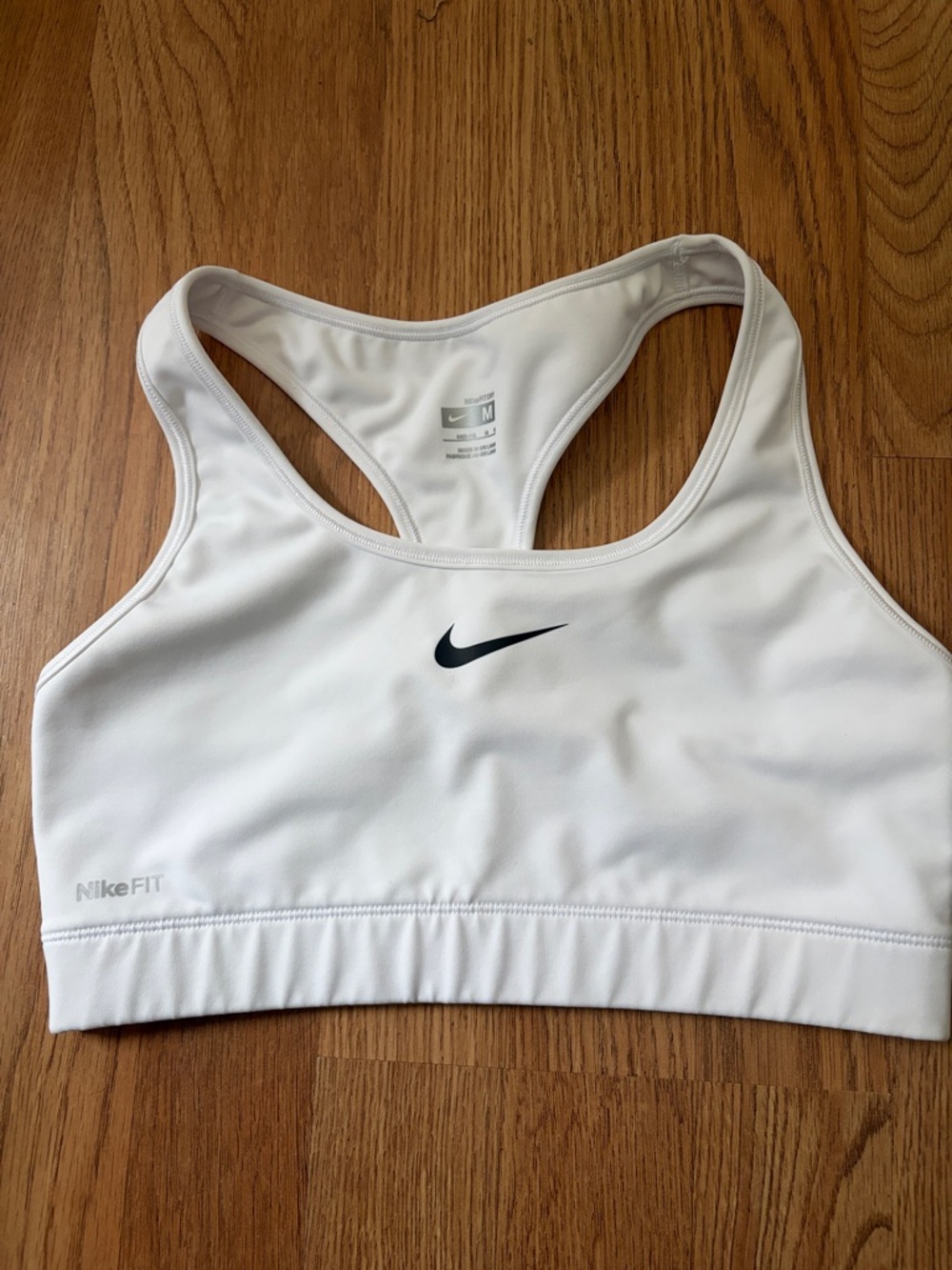 Nike Fit White Racerback Sports Bra women’s M